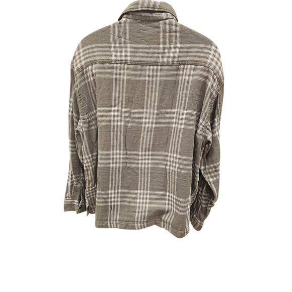 American eagle 90s thick flannel button up forest green EUC warm shaket XL - Picture 3 of 7